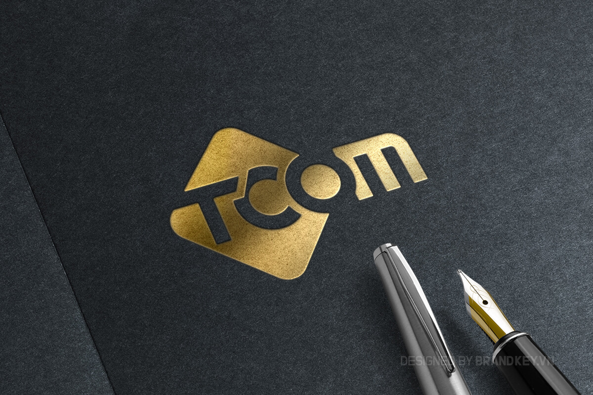 Thiết kế logo công ty viễn thông và xây dựng Tcom