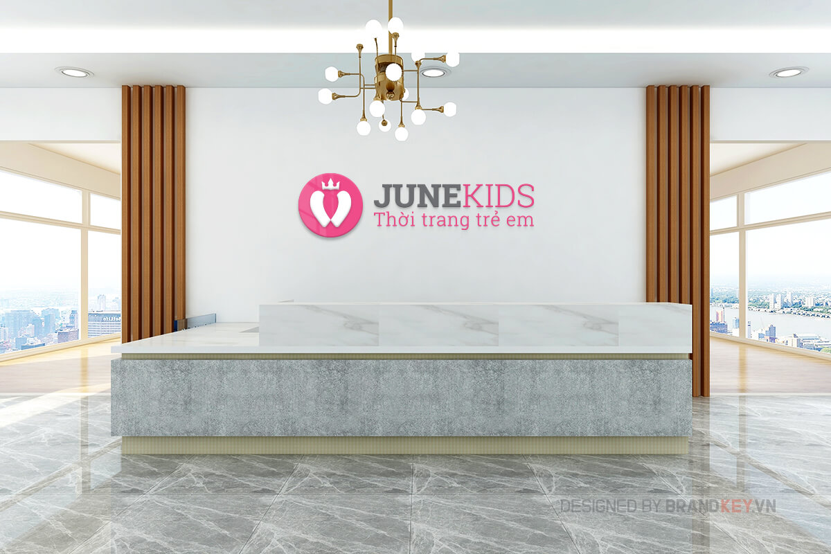 Thiết kế logo shop thời trang trẻ em June Kids